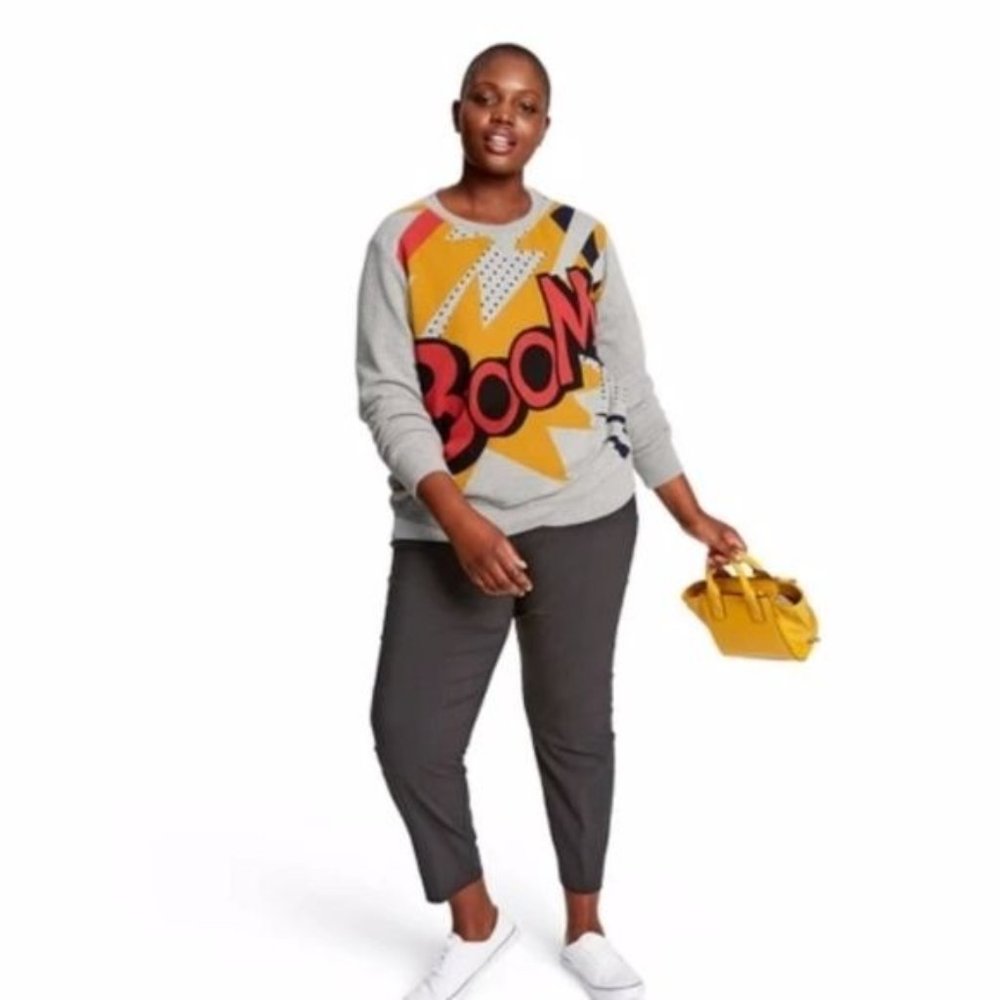 Worn one!! 3.1 Phillip Lim Target Gray Boom Graphic Sweatshirt - Picture 6 of 11